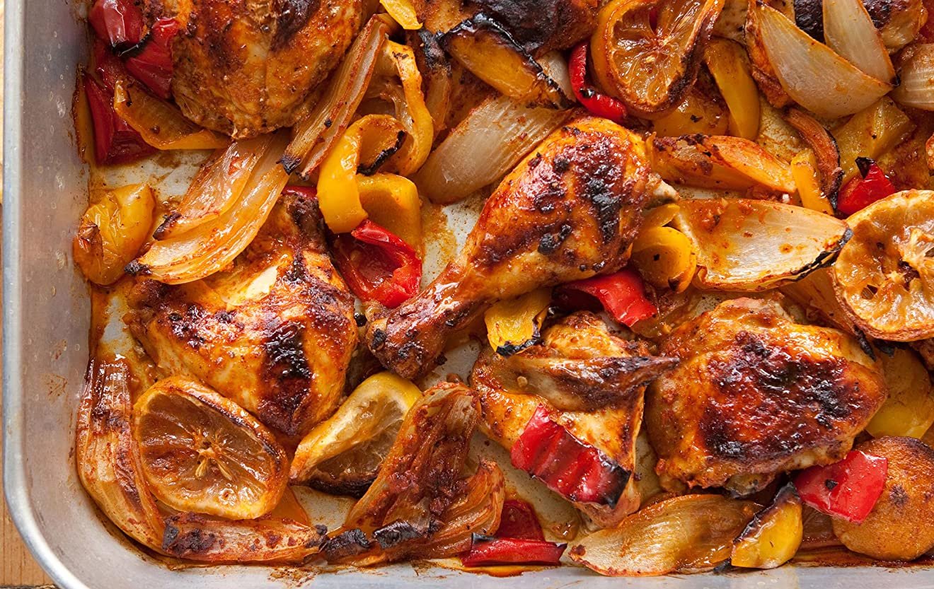 Peruvian-Style Roasted Chicken with Sweet Onions